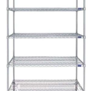 Wire Shelving Rack, Complete 5-Shelf, 18'' x 60'' x 74''-(Cat.#865CH-CL)