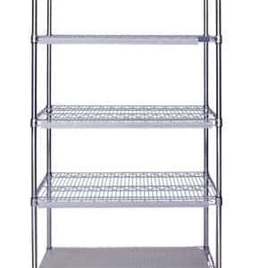 Wire Shelving Rack, Complete 5-Shelf, 18'' x 72'' x 86''-(Cat.#878CH-CL)