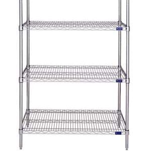 Wire Shelving Rack, 4-Shelf, 24'' x 48''-(Cat.#457CH)