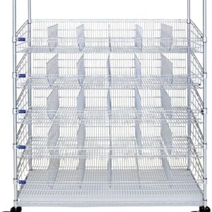 Wire Shelving Combination Cart, 8-Shelf, 18'' x 60'' x 80''-(Cat.#AF511CH)