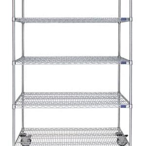 Wire Shelving Cart, 5-Shelf, 24'' x 36'' x 80''-(Cat.#M435CH)