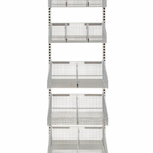 ParWall Mobile Frame Mount Cart 24''D X 21''W X 80'' H, 6 Basket Shelves-(Cat.#PWMS18.33)