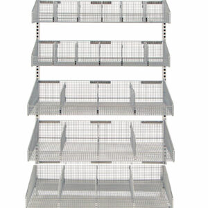 ParWall Mobile Frame Mount Cart 24''D X 50''W X 80'' H, 6 Basket Shelves-(Cat.#PWMS48.33)