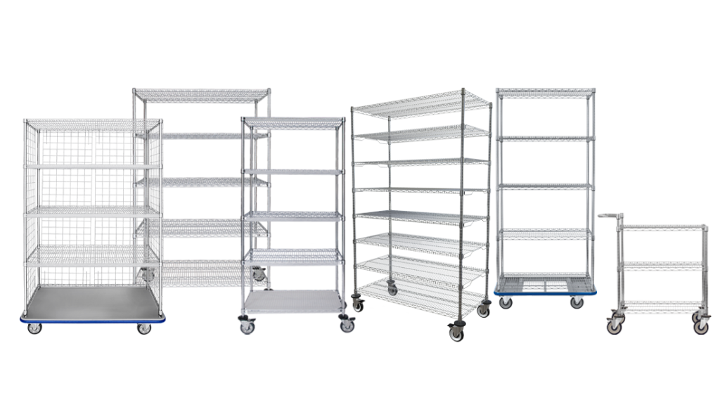 LQS Mobile Wire Shelving Kits and Carts group of product