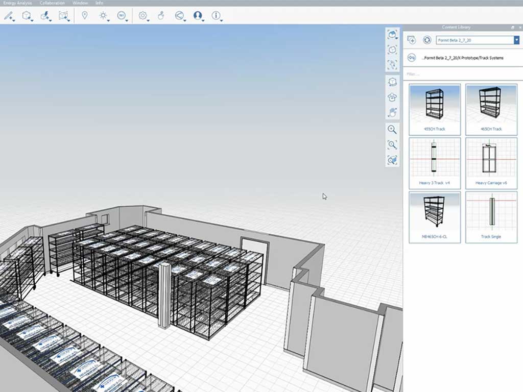 design center software showing storage solutions