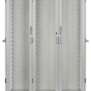 LogiCell, Two Column, Triple Wide Cell Cart, Tempered Glass Doors with eLock-(Cat.#2652TTLCHGEL)