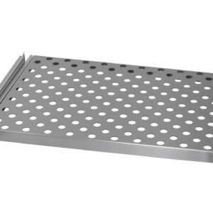 Case Cart Roll-Out Perforated Stainless Steel Shelf, 46''-(Cat.#LQCCS46PR)