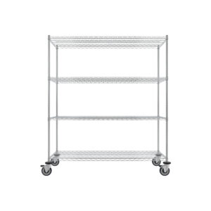 Wire Shelving Cart, 4-Shelf, 24'' x 60'' x 69''-(Cat.#MB466CH)