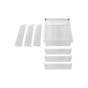 LogiCell 4'' Clear Tub with Safety Stops and Dividers-(Cat.#4TCL24D33)