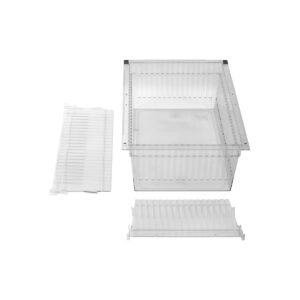 LogiCell 8'' Clear Tub with Safety Stops and Dividers-(Cat.#8TCL24D11)