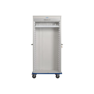 One Column, Double Wide LogiCell Catheter Cart with Catheter Box Holder, Tambour Door with Key Lock-(Cat.#2651DTTGKLCAT3)