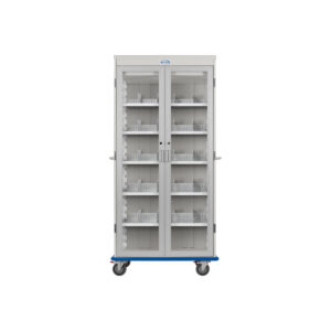 LogiCell, One Column, Double Wide, Balloon Catheter Cart, with Glass Doors and Key Lock-(Cat.#2651DTHGKLCAT4)