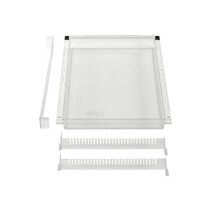 LogiCell 2'' Clear Tub with Safety Stops and Dividers-(Cat.#2TCL24D12)