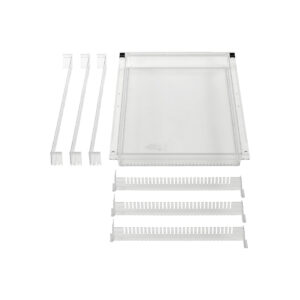LogiCell 2'' Clear Tub with Safety Stops and Dividers-(Cat.#2TCL24D33)