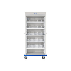 LogiCell, One Column, Double Wide, Balloon Catheter Cart, with Tambour Door and Key Lock-(Cat.#2651DTTGKLCAT4)