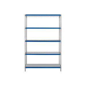 Wire Shelving Rack, 5-Shelf, 14'' x 48'' x 74''-(Cat.#1455CH-CL)