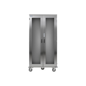 Medical Storage Cart, Stainless Steel, eLock-(Cat.#MSC1824HGES)