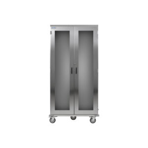 Medical Storage Cart, Stainless Steel, Key Lock-(Cat.#MSC1824HGKS)