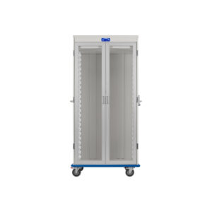 LogiCell, One Column, Double Wide Cart, Tempered Glass Door with eLock-(Cat.#2651DTHGEL)