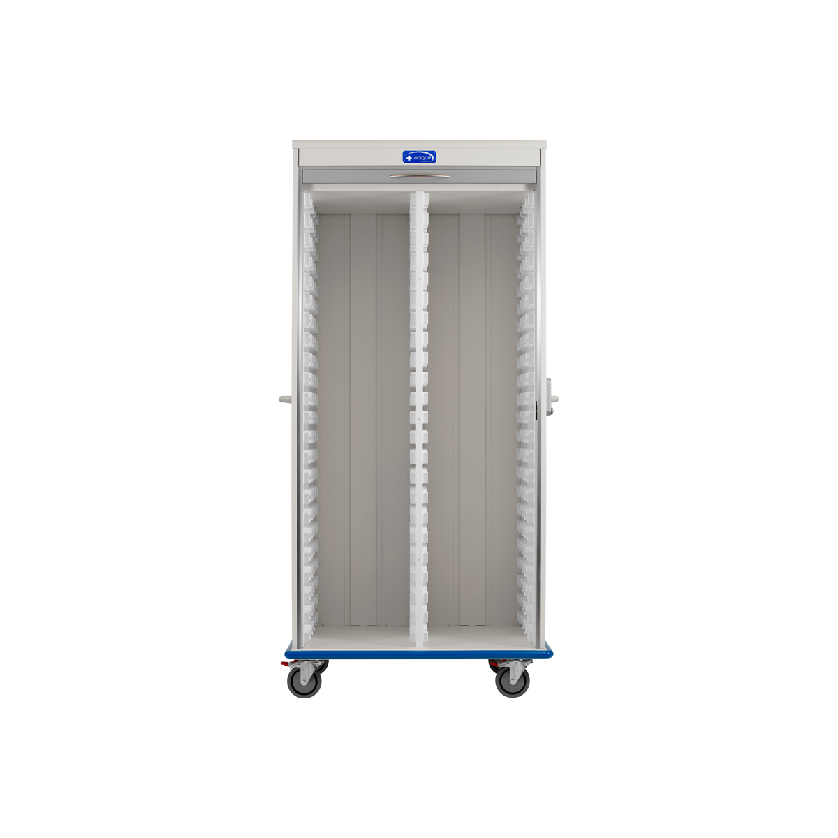 LogiCell, Two Column, Double Wide Cart, Tambour Door with eLock-(Cat.#2652DTTGEL)