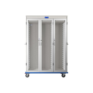 LogiCell, Three Column, Triple Wide Cart, Tempered Glass Doors, Key Lock-(Cat.#2653TTRGKL)