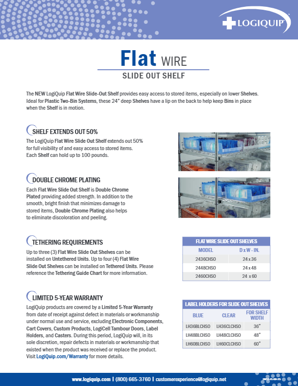 Flat-Wire-Slide-Out-Shelf-Spec-Sheet