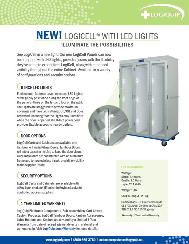Lighted LogiCell Spec Sheet