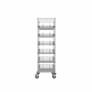 ParWire Basket Shelving Cart, 8 Tier, 24'' D X 24''-(Cat.#PRM2424-6)
