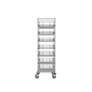 ParWire Basket Shelving Cart, 9 Tier, 24'' D X 24''-(Cat.#PRM2424-7)