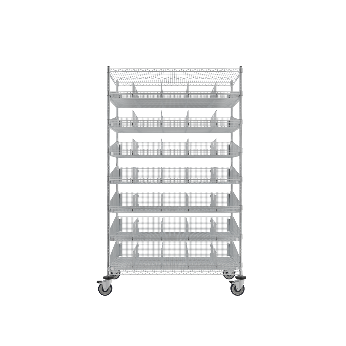 ParWire Basket Shelving Cart, 9 Tier, 24” D X 48”-(Cat.#PRM2448-7)
