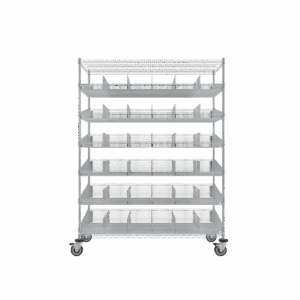 ParWire Basket Shelving Cart, 8 Tier, 24'' D X 60''-(Cat.#PRM2460-6)