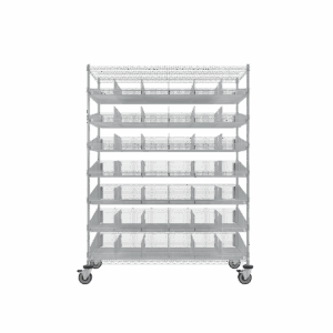 ParWire Basket Shelving Cart, 9 Tier, 24'' D X 60''-(Cat.#PRM2460-7)