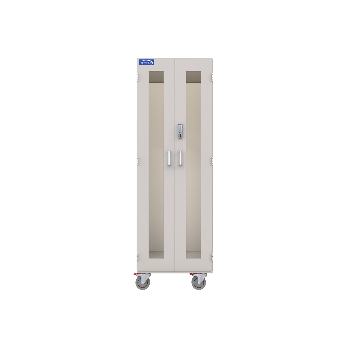 nmsc2424hgeps-narrow-medical-storage-cart-ho_1 Narrow Medical Storage Cart, Painted Steel, eLock-(Cat.#NMSC2424HGEPS)