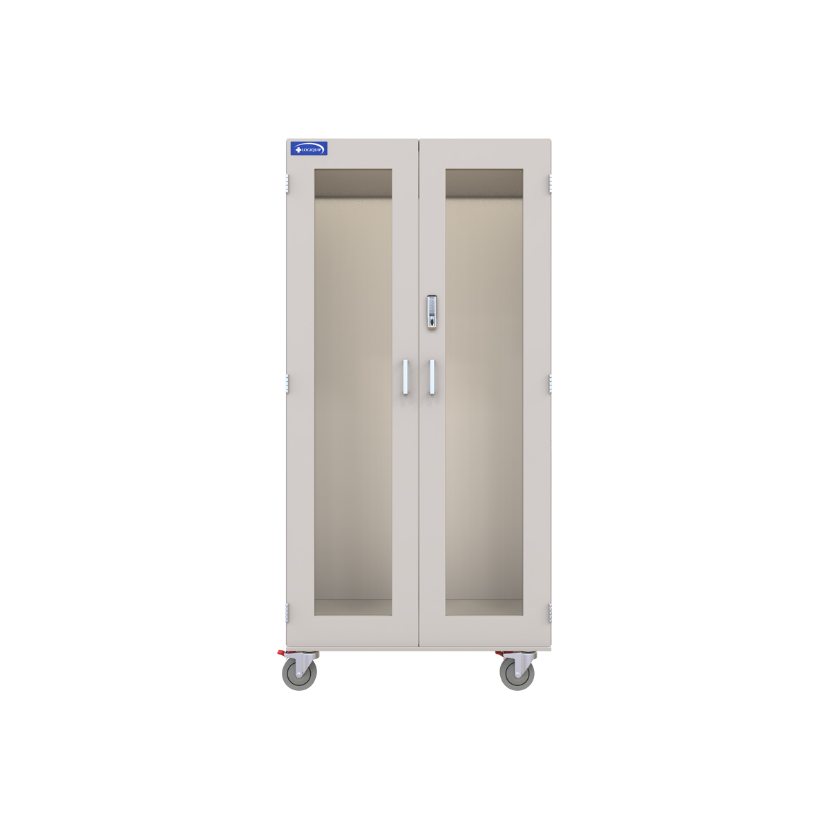 nmsc2436hgeps-narrow-medical-storage-cart-ho_1 Narrow Medical Storage Cart, Painted Steel, eLock-(Cat.#NMSC2436HGEPS)