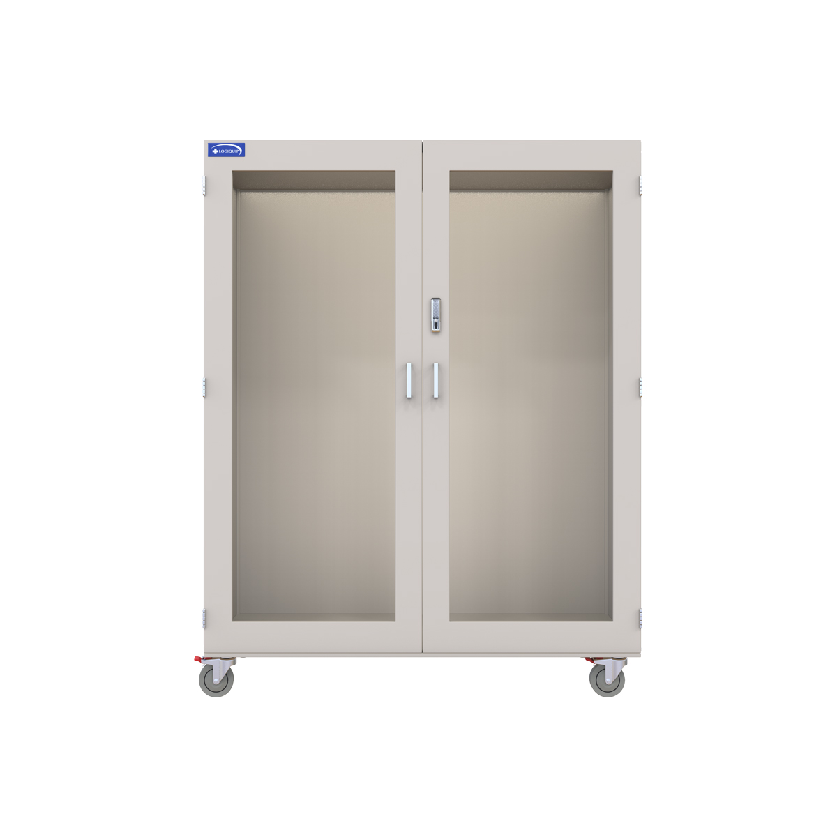 nmsc2460hgeps-narrow-medical-storage-cart-ho_1 Narrow Medical Storage Cart, Painted Steel, eLock-(Cat.#NMSC2460HGEPS)